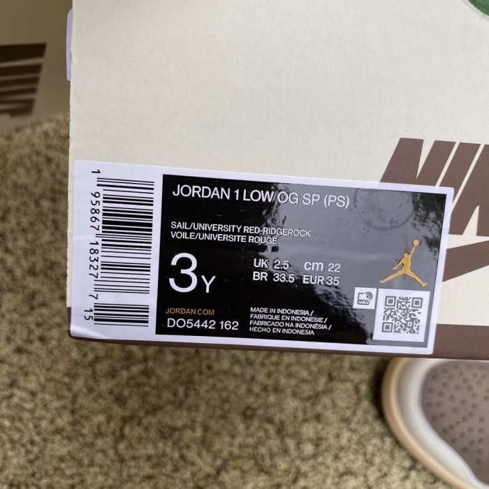 Authentic Travis Scott x Air Jordan 1 Low OG “Reverse Mocha” Kids Shoes