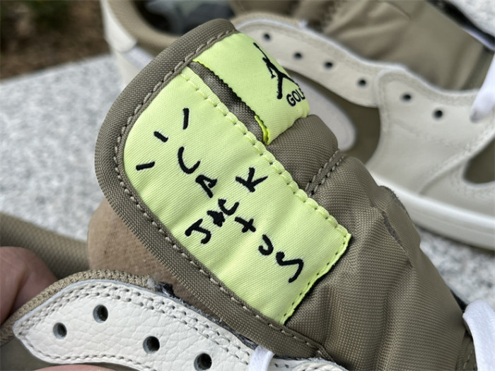 Authentic Travis Scott x Air Jordan 1 Low Golf “Olive”