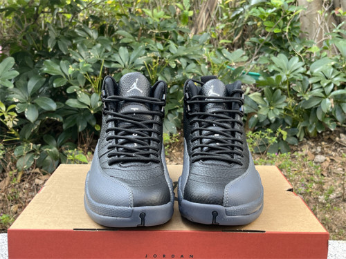 Authentic Air Jordan 12 Black Wolf Grey”