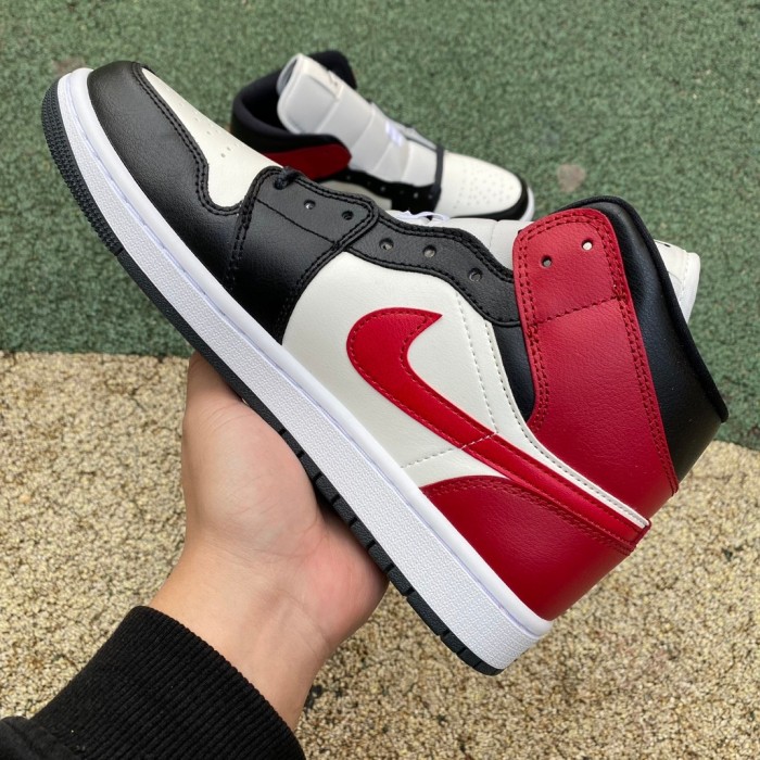 Authentic Air Jordan 1 Mid Black Toe Women