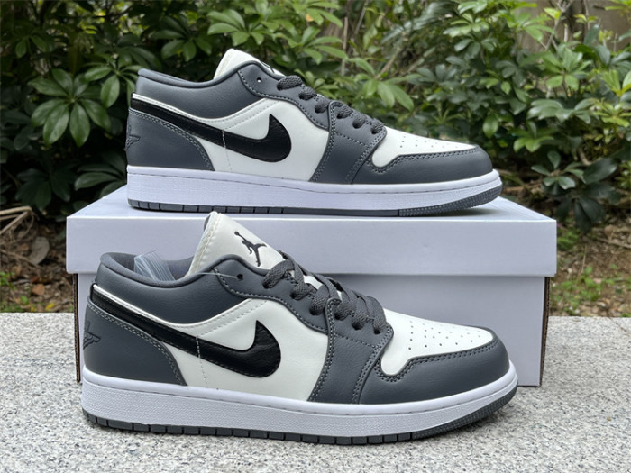 Authentic Air Jordan 1 Low Dark Grey