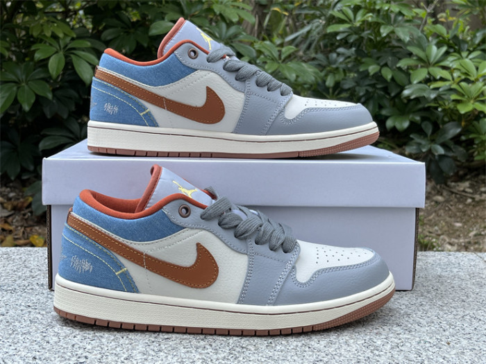 Authentic Air Jordan 1 Low “Phantom Denim”