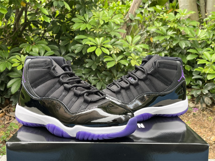 Authentic Air Jordan 11 Black Purple