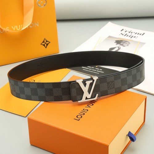 Super Perfect Quality LV Belts(100% Genuine Leather Steel Buckle)-4520
