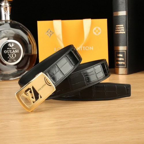 Super Perfect Quality LV Belts(100% Genuine Leather Steel Buckle)-4483