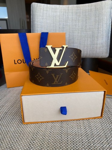 Super Perfect Quality LV Belts(100% Genuine Leather Steel Buckle)-4479