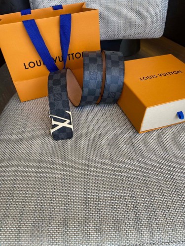Super Perfect Quality LV Belts(100% Genuine Leather Steel Buckle)-4480