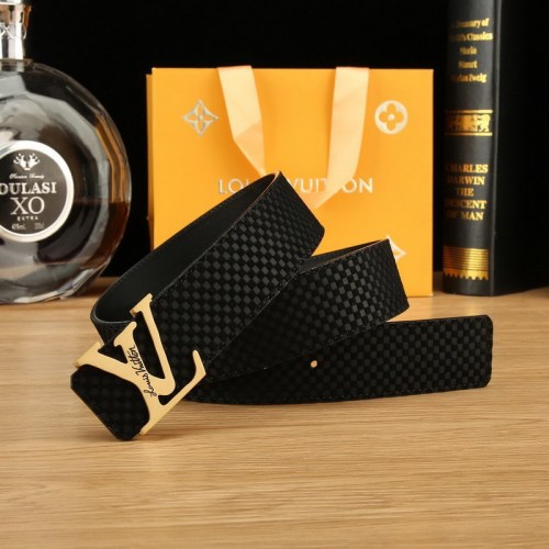 Super Perfect Quality LV Belts(100% Genuine Leather Steel Buckle)-4503