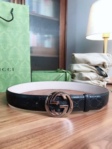 Super Perfect Quality G Belts(100% Genuine Leather,steel Buckle)-4487