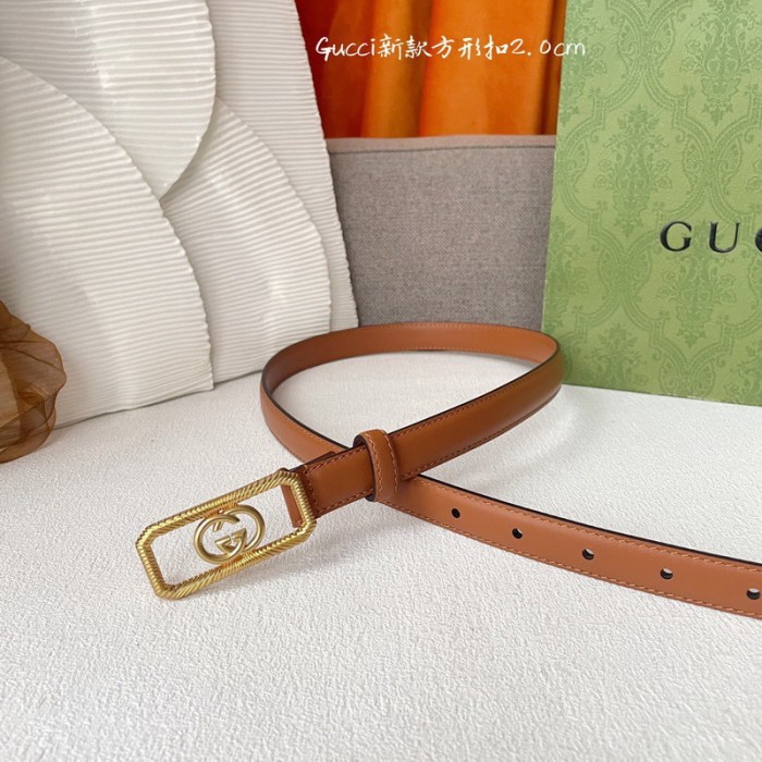 Super Perfect Quality G Belts(100% Genuine Leather,steel Buckle)-4492