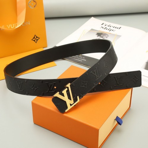 Super Perfect Quality LV Belts(100% Genuine Leather Steel Buckle)-4515