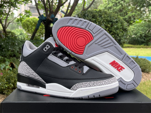 Authentic Air Jordan 3 “Black Cement” 2024