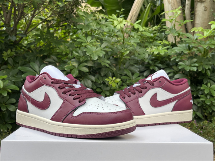 Authentic Jordan 1 Low Bordeaux Women