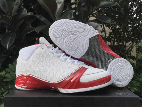 Authentic Air Jordan 23 White Varsity Red
