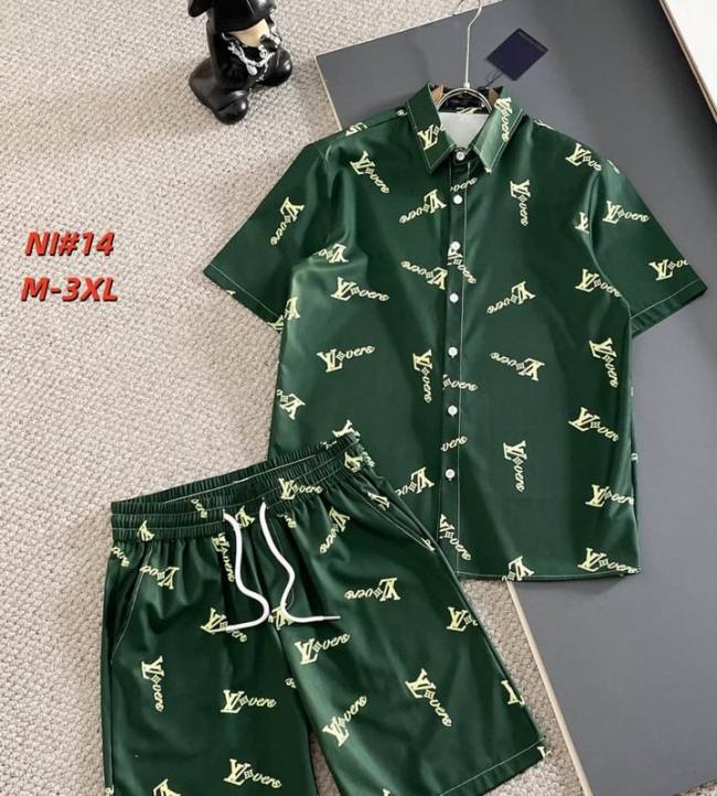LV short sleeve men suit-327(M-XXXL)