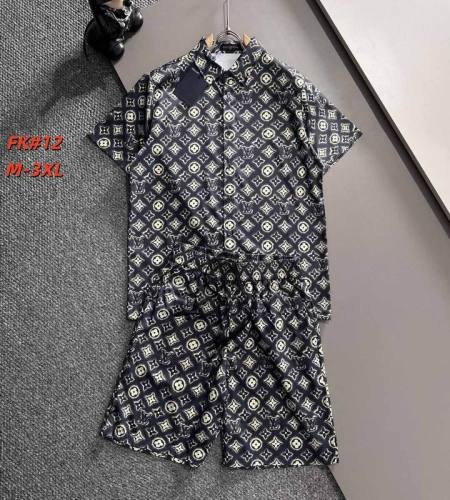 LV short sleeve men suit-313(M-XXXL)