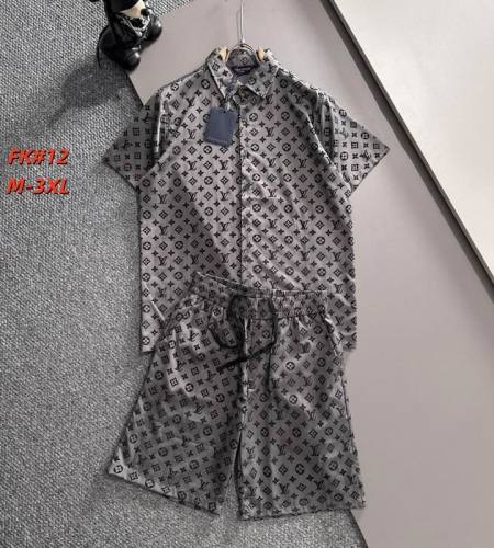 LV short sleeve men suit-308(M-XXXL)
