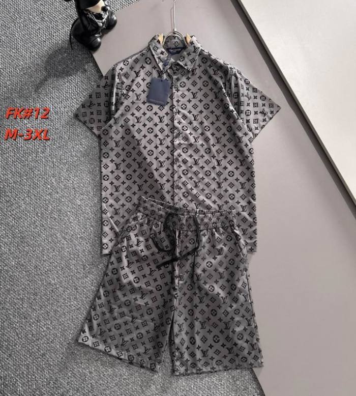 LV short sleeve men suit-308(M-XXXL)