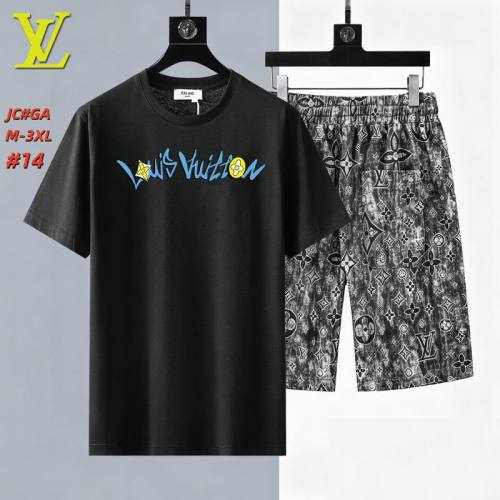 LV short sleeve men suit-318(M-XXXL)