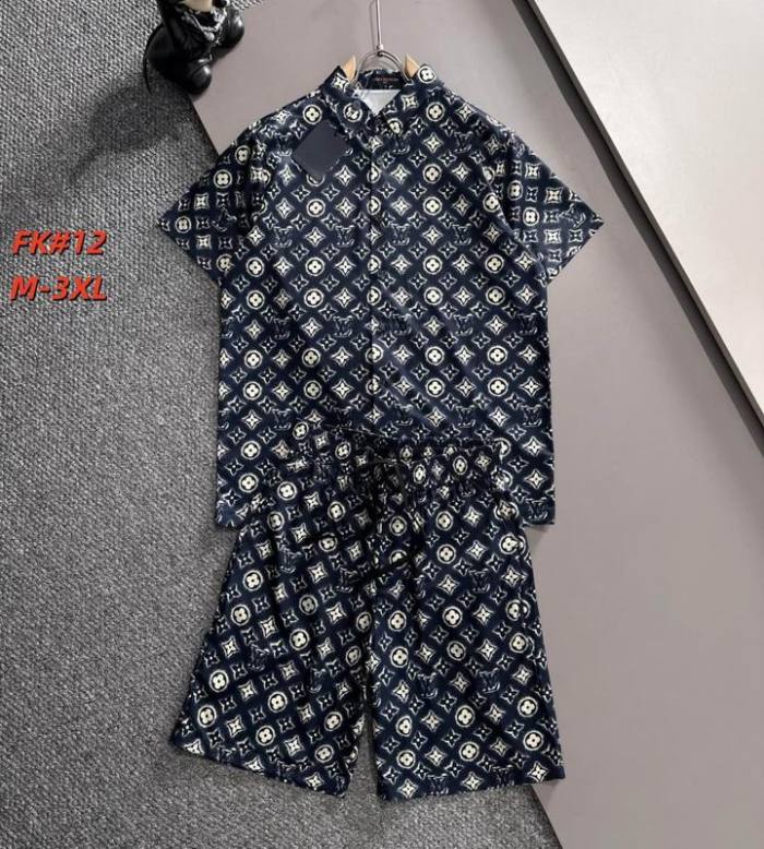 LV short sleeve men suit-312(M-XXXL)