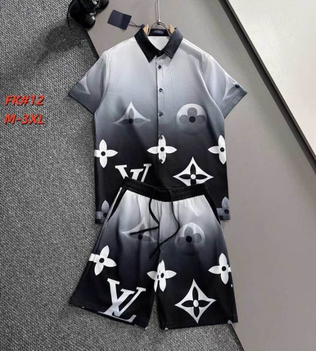 LV short sleeve men suit-302(M-XXXL)