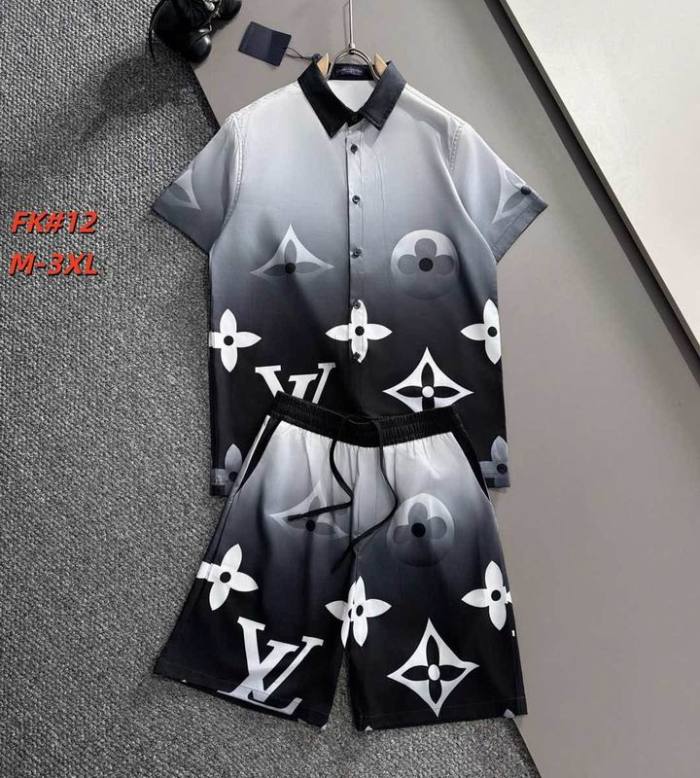 LV short sleeve men suit-302(M-XXXL)
