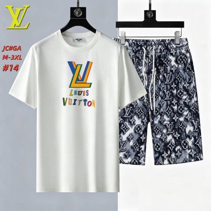 LV short sleeve men suit-321(M-XXXL)