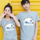 ルーツビーバーマウスコットンTメンズTシャツスポーツショートTラウンドネック服半袖Tシャツ