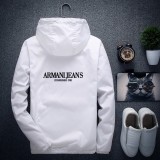 Amaniアルマーニ春と秋のウインドブレーカージャケットメンズ薄いジャケットフードジャケットジャケット多目的防風ジッパージャケット