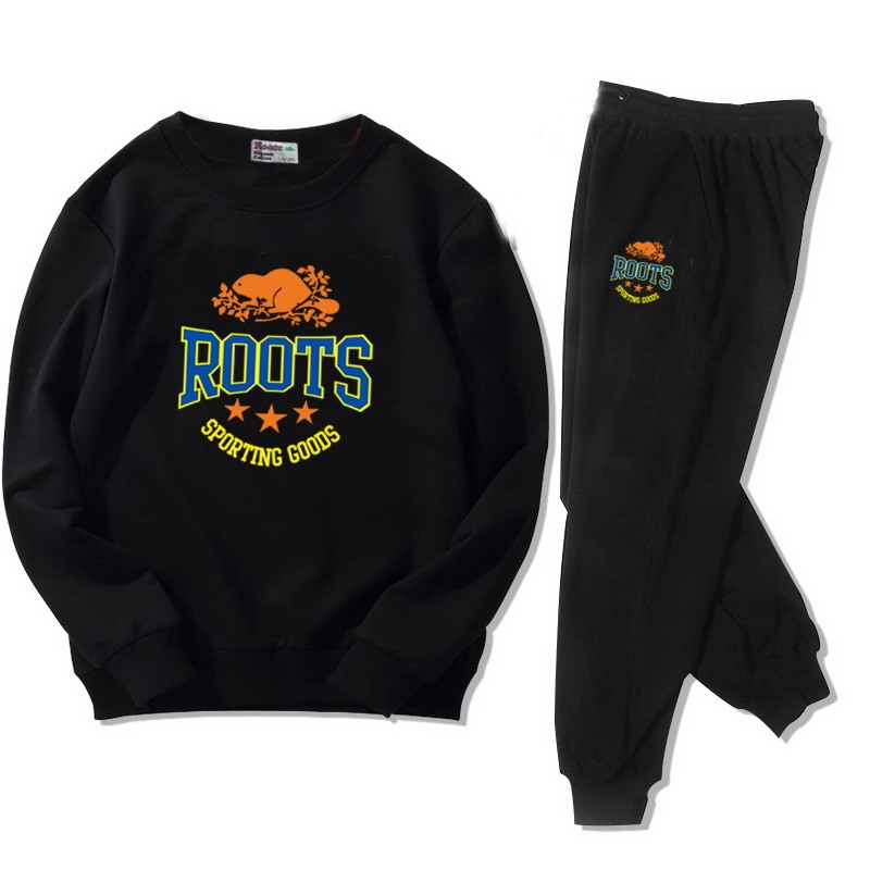 ルーツビーバーマウスの春と秋の丸首のセーターパースチャイルドスーツカジュアルスポーツスーツ