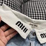 MiuMiu 2023春夏新作 フリップレター刺繍 ストレートジーンズ