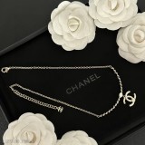 Chanelアルファベットネックレスおしゃれネックレスレディースネックレス真鍮素材