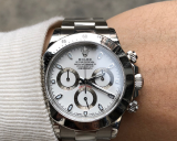 ロレックス宇宙計型デイトナシリーズ白パンダ盤搭載4130ムーブメント40 MM男性用時計