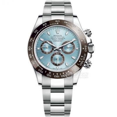 ロレックス・ディートン、アイスブルー4130ムーブメントを使用した計時鋼帯の男性機械式腕時計