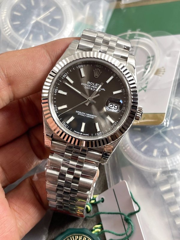 ロレックスm 126334-0014グレー皿鋼帯男性機械式腕時計