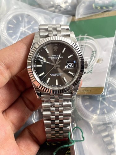 ロレックスm 126334-0014グレー皿鋼帯男性機械式腕時計