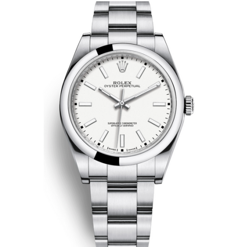 ロレックスm 114300-0004白盤39 mm鋼帯機械式男時計 [腕時計の直径]39 mm