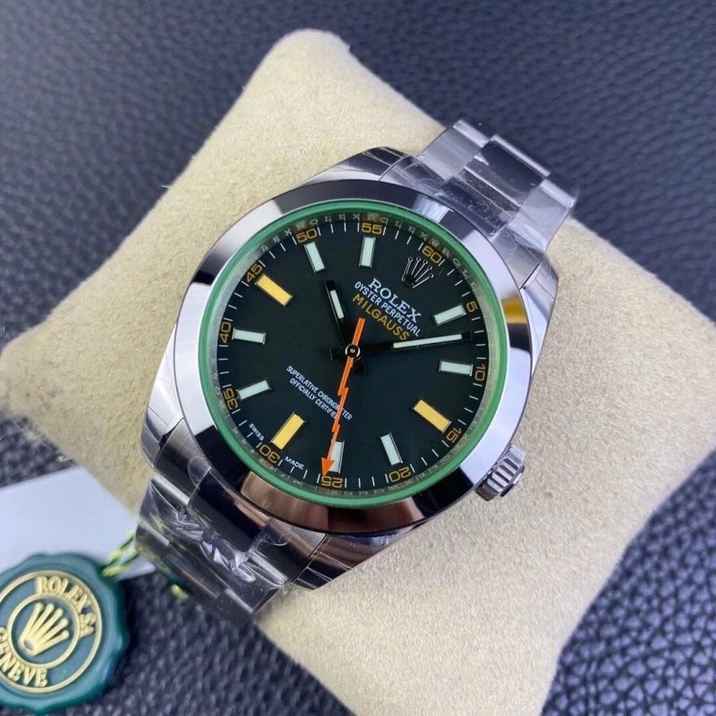 ロレックスm 116400 gv-0002青盤/黒盤グリーンガラス鋼帯男性機械式腕時計 [腕時計の直径]40 mm