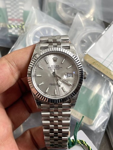 ロレックスm 126334-0004白盤鋼帯男性機械時計