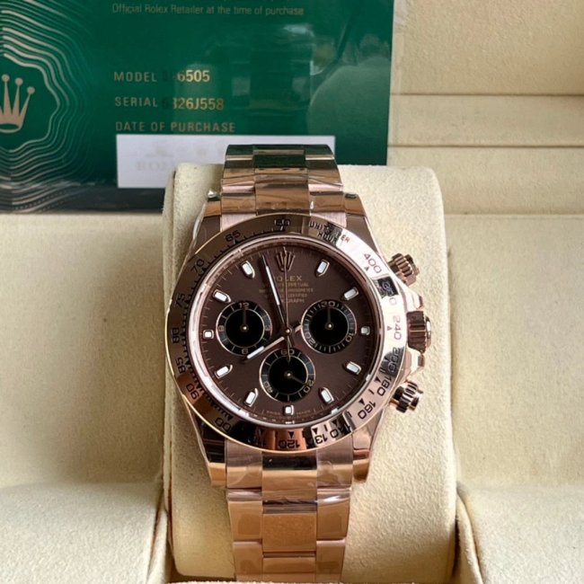 ロレックスm 116505-0013ローズゴールドブラックディスクスチールベルト男性機械式腕時計