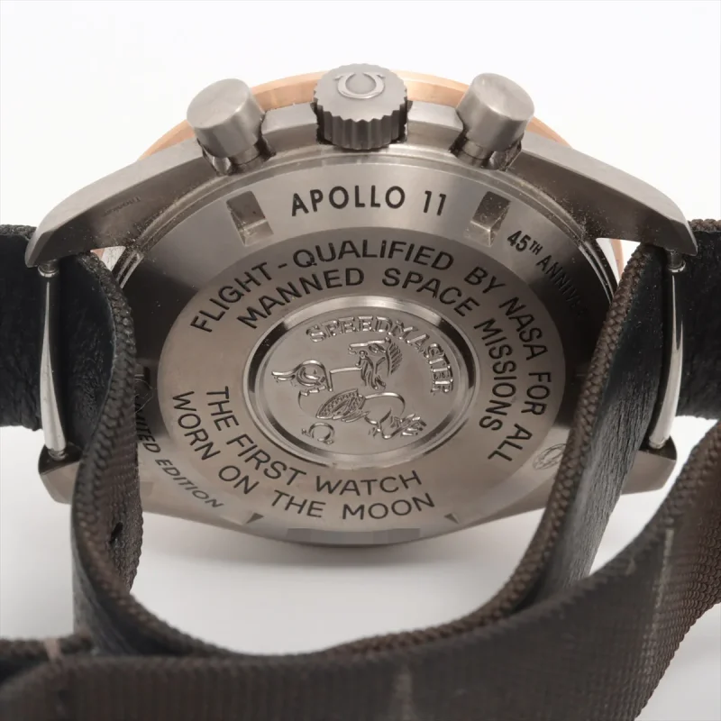 オメガ スピードマスター プロフェッショナル アポロ11号 45周年記念 311.62.42.30.06.001 TI×ナイロン 手巻き グレー文字盤
