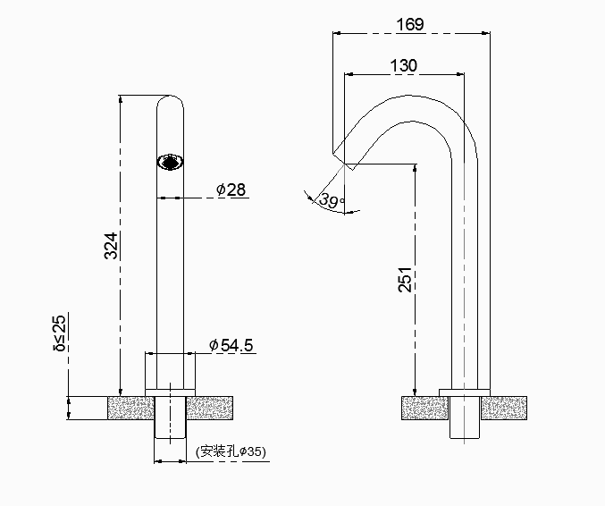 Non-contact Basin Tap Nozzle Sensing  Automatic Sensor Faucet  DT-173 D/AD