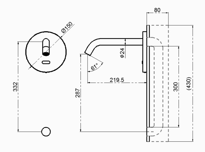 Wall Mounted Touchless Basin Tap Non-contact  Automatic Sensor Faucet DT-113D/A/AD