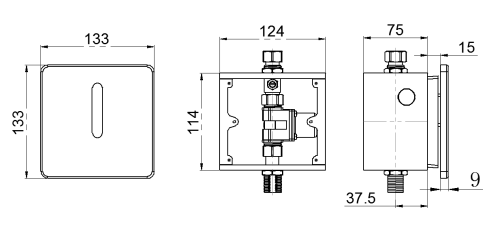 Concealed Sensor Urinal Flusher Non-contact Automatic Urinal Sensor DT-321D/A/AD