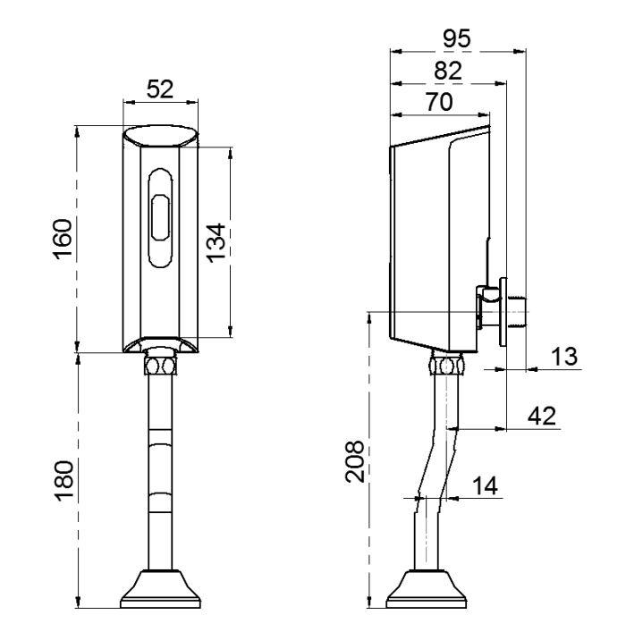 Exposed Sensor Urinal Flusher Non-contact Automatic Urinal Sensor DT-379 D