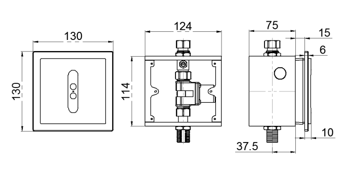 Concealed Sensor Urinal Flusher Non-contact Automatic Urinal Sensor DT-329D/A/AD