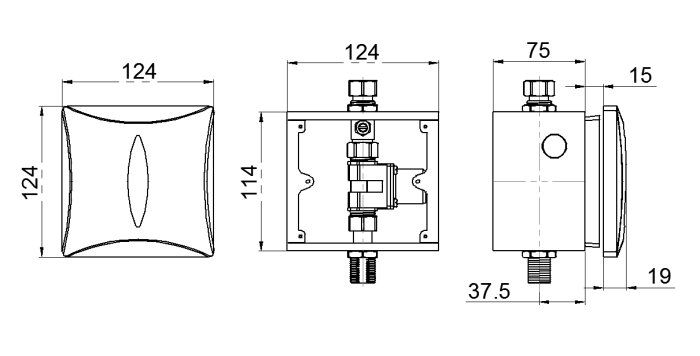 CE Concealed Sensor Urinal Flusher Non-contact Automatic Urinal Sensor DT-327D/A/AD