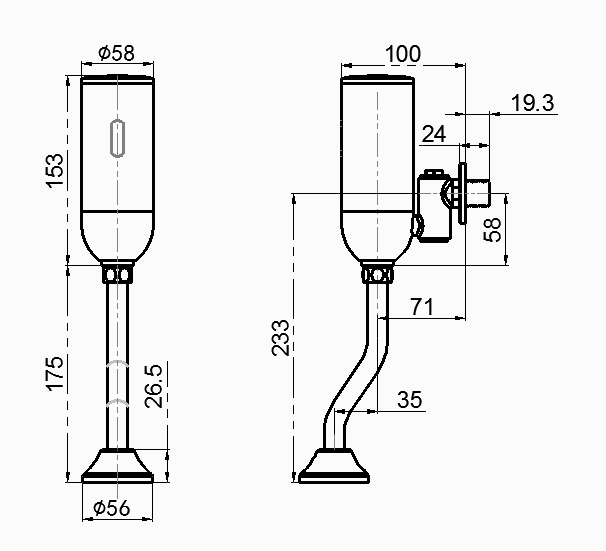 Exposed Sensor Urinal Flusher Non-contact Automatic Urinal Sensor DT-328D