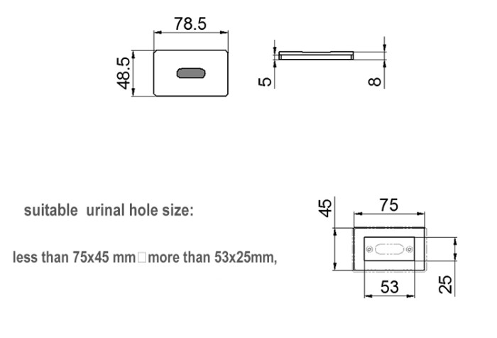 Non-contact Brass Sensor Urinal Automatic Urinal Sensor DT-360D/A/AD