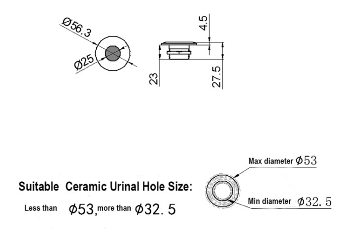 Non-contact Round Sensor Urinal Automatic Urinal Sensor DT-366D/A/AD